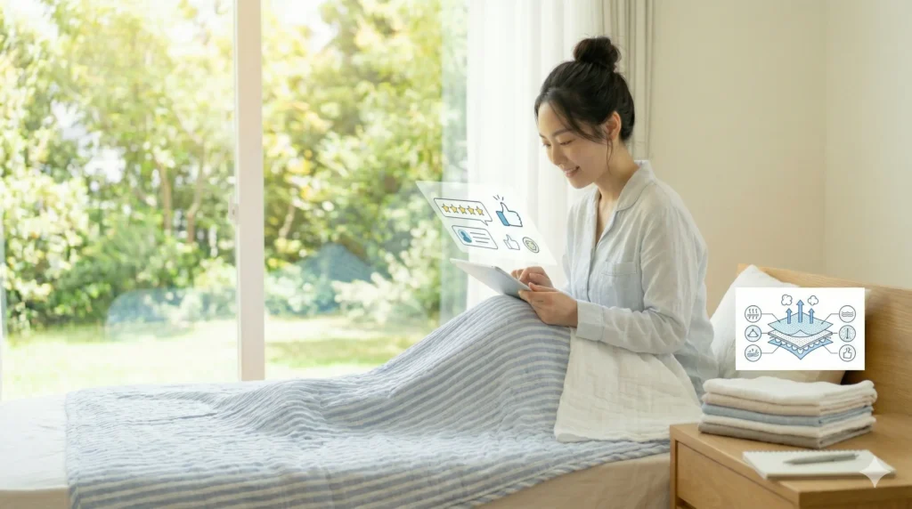 通販生活クールコットンケットの口コミや評判を総括